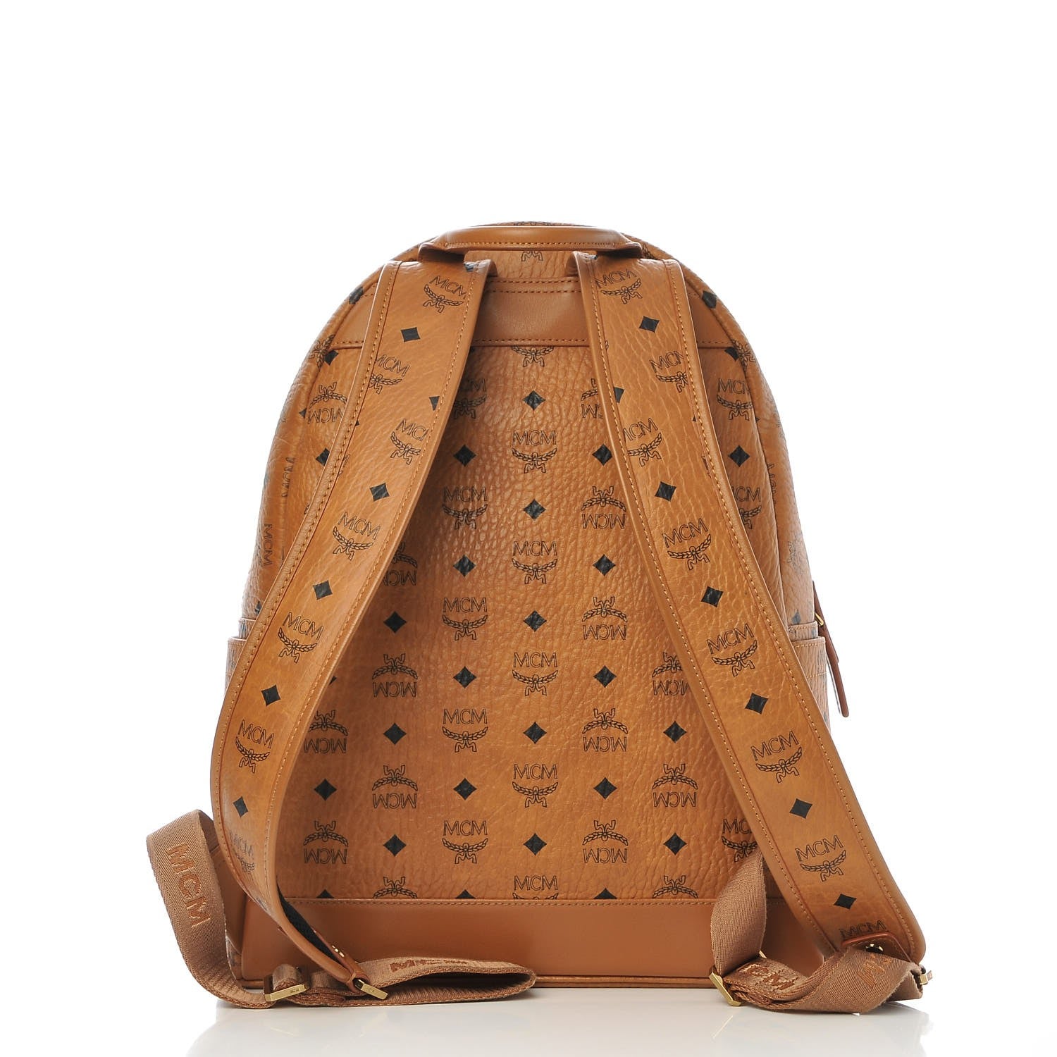MCM Visetos Medium Stark Backpack Cognac 4 of 15