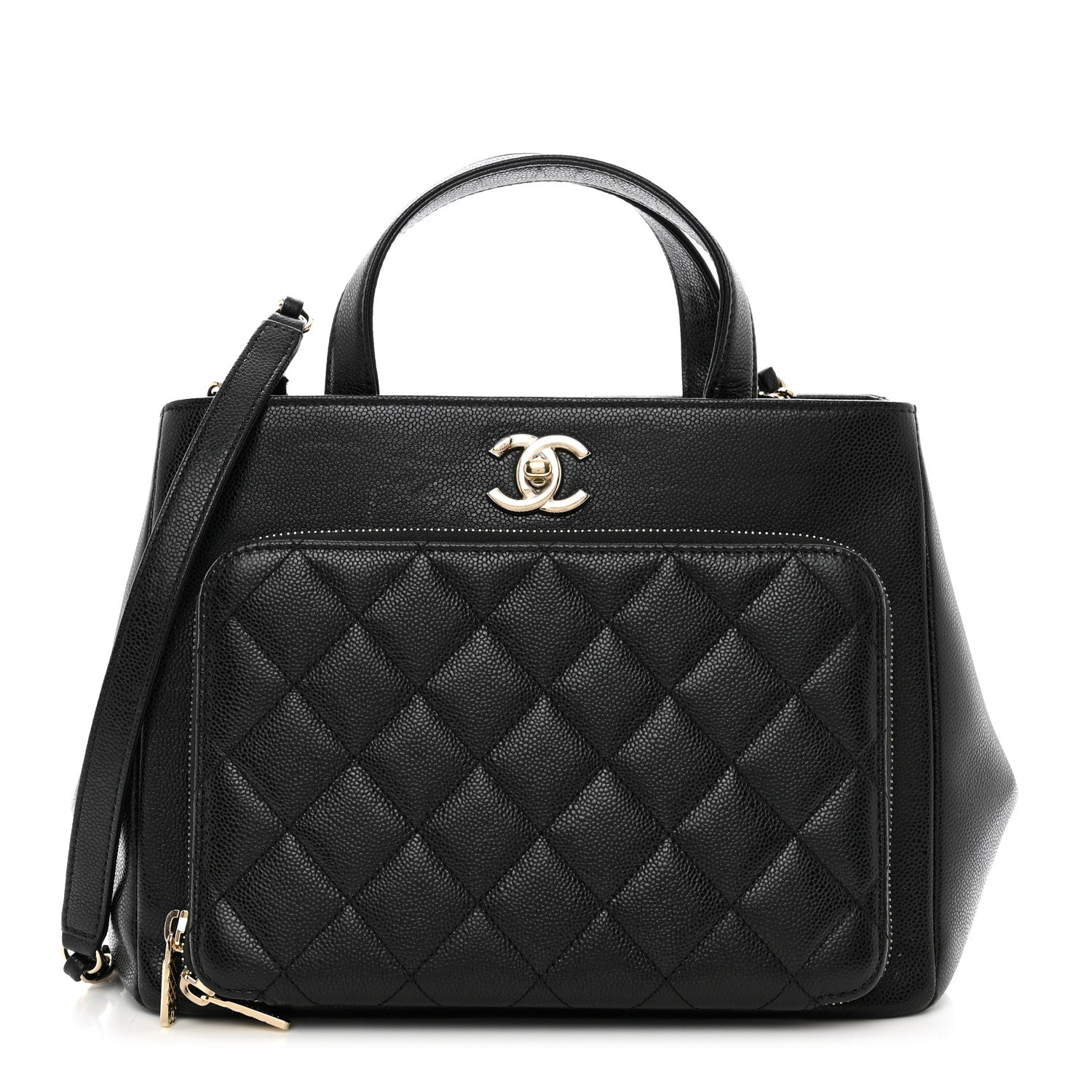 Chanel Caviar Quilted Small Business Affinity Shopping Bag Black 1 of 10