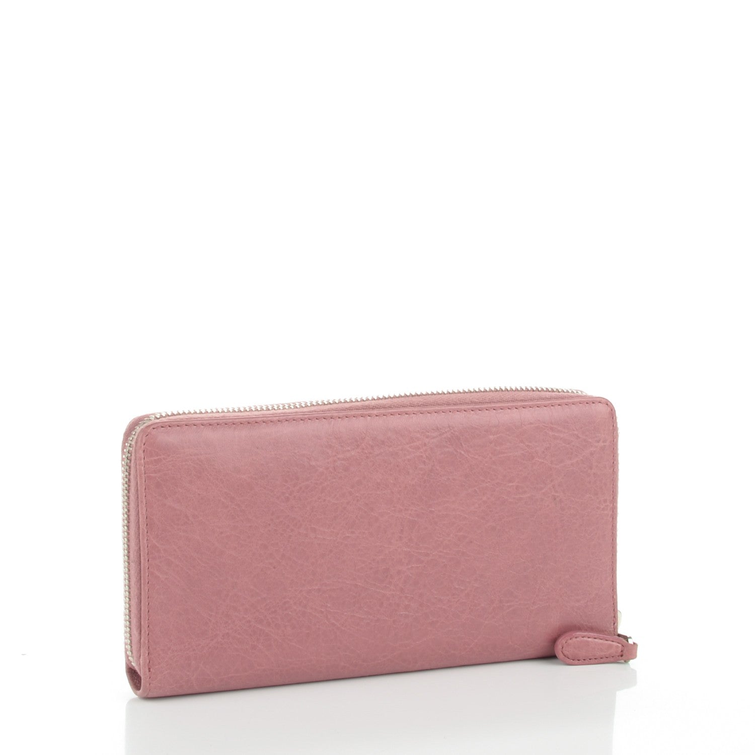 Balenciaga Agneau Giant 12 Silver Hardware Continental Zip Around Wallet Rose Bruyere 3 of 7