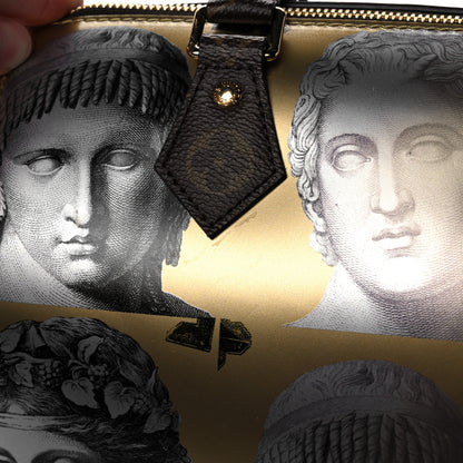 Louis Vuitton X FORNASETTI Calfskin Fornasetti Speedy Bandouliere 25 Gold 10 of 10