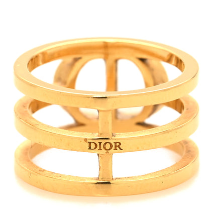Christian Dior Metal CD Ring M Gold 3 of 5