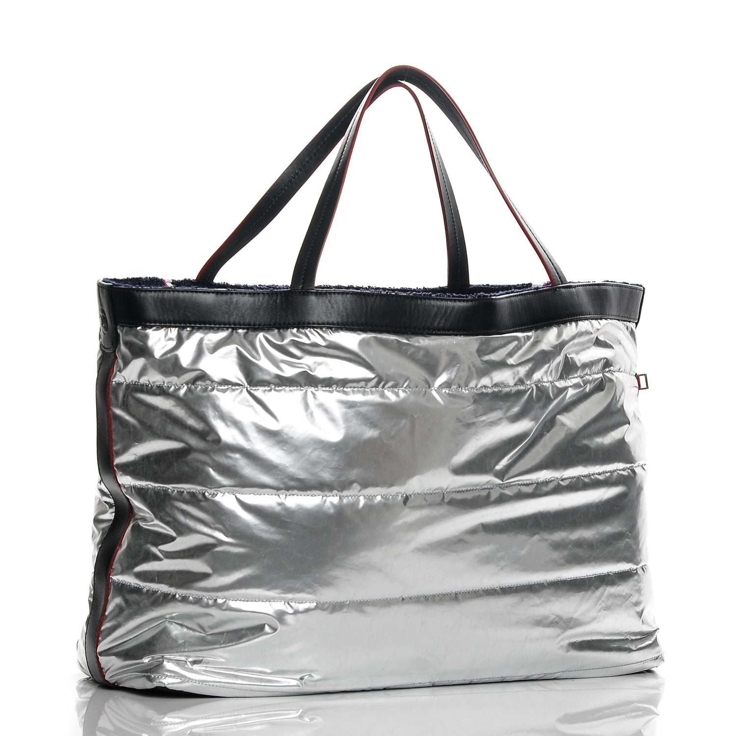 Chanel Reversible Airlines Tote Silver Navy 5 of 15
