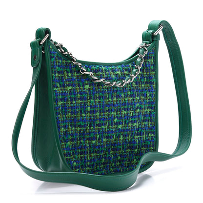 Chanel Tweed Calfskin Jungle Stroll Hobo Bag Green Multicolor 3 of 11
