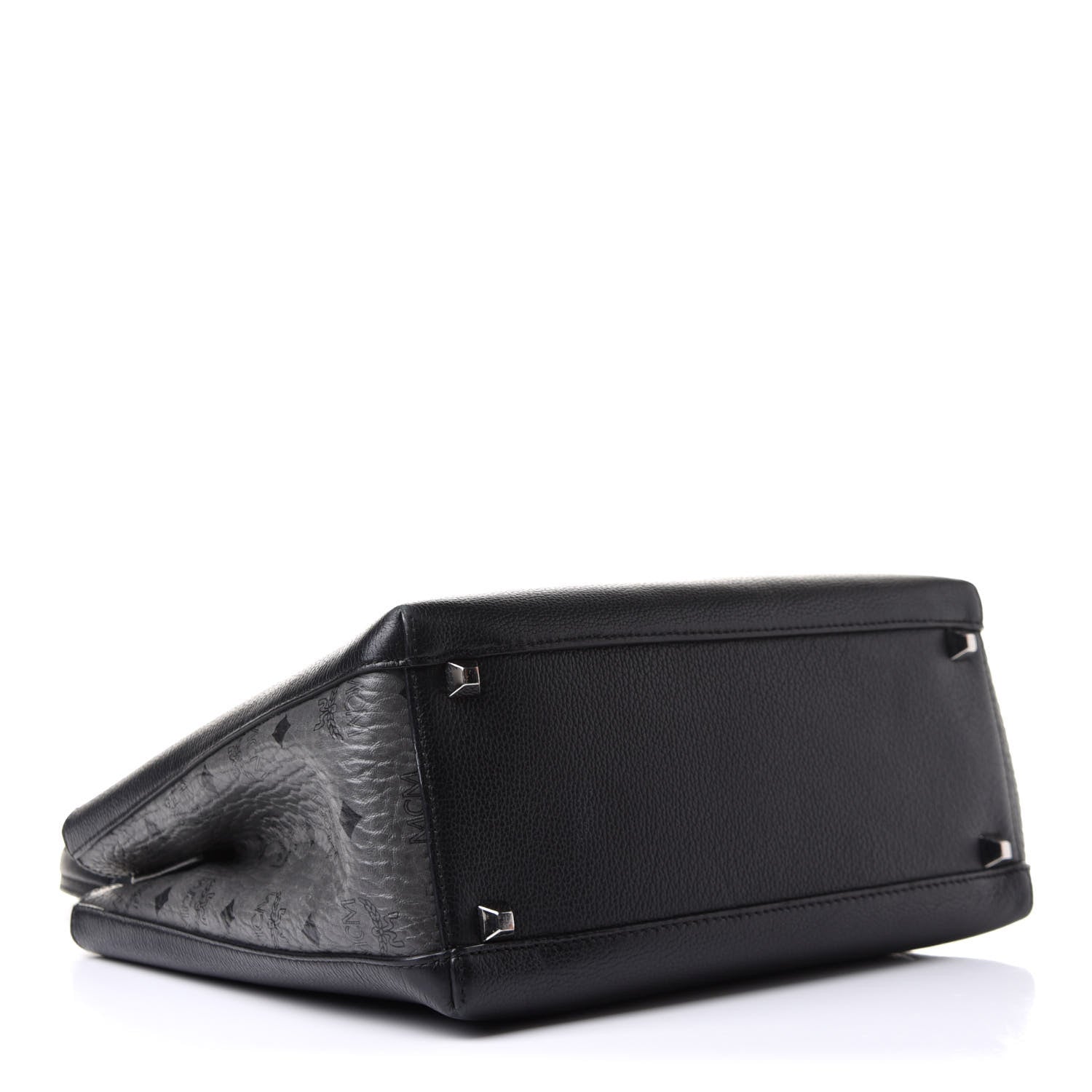 MCM Grained Calfskin Visetos Medium Sarah Hobo Black 4 of 15