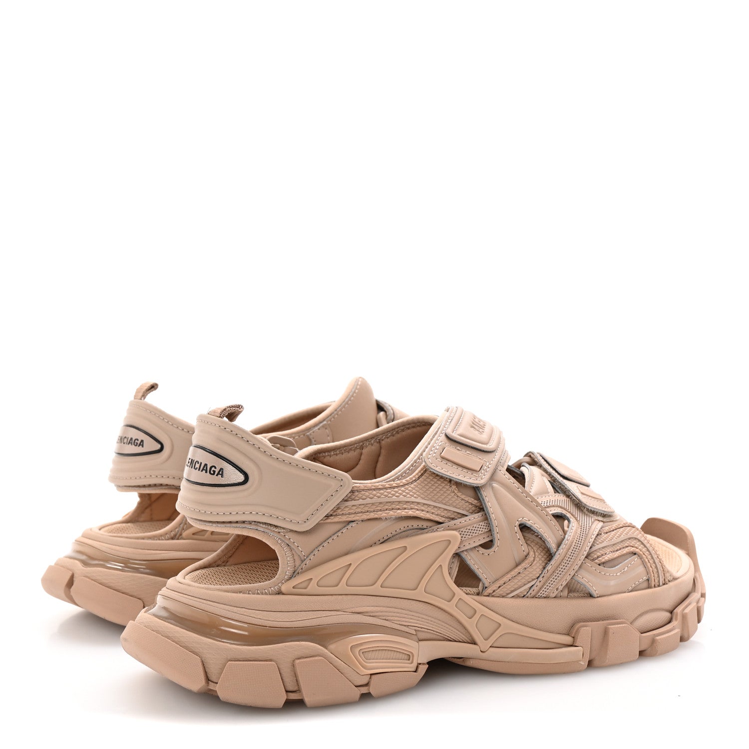Balenciaga Neoprene Rubber Womens Track Sandals 40 Full Beige 5 of 10