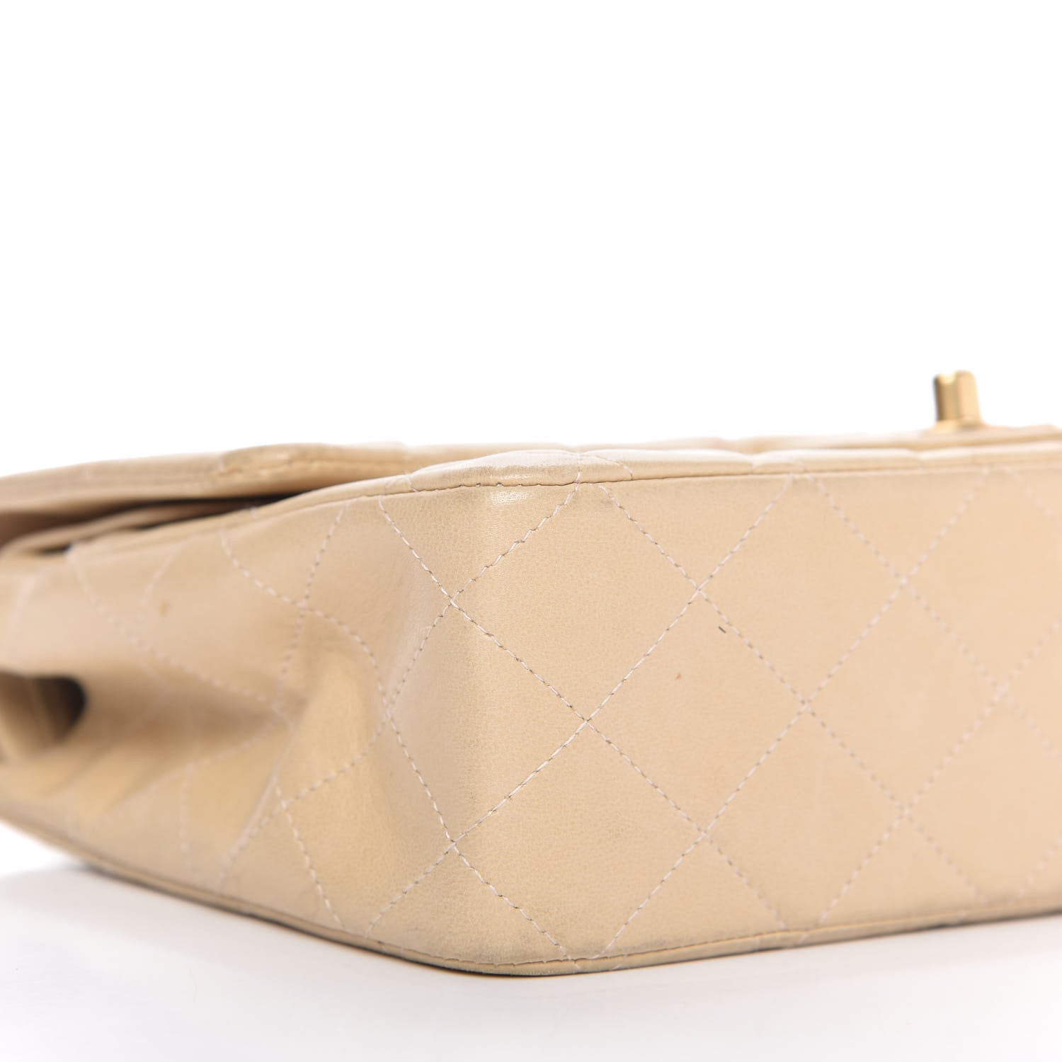 Chanel Lambskin Quilted Medium Double Flap Beige 7 of 11