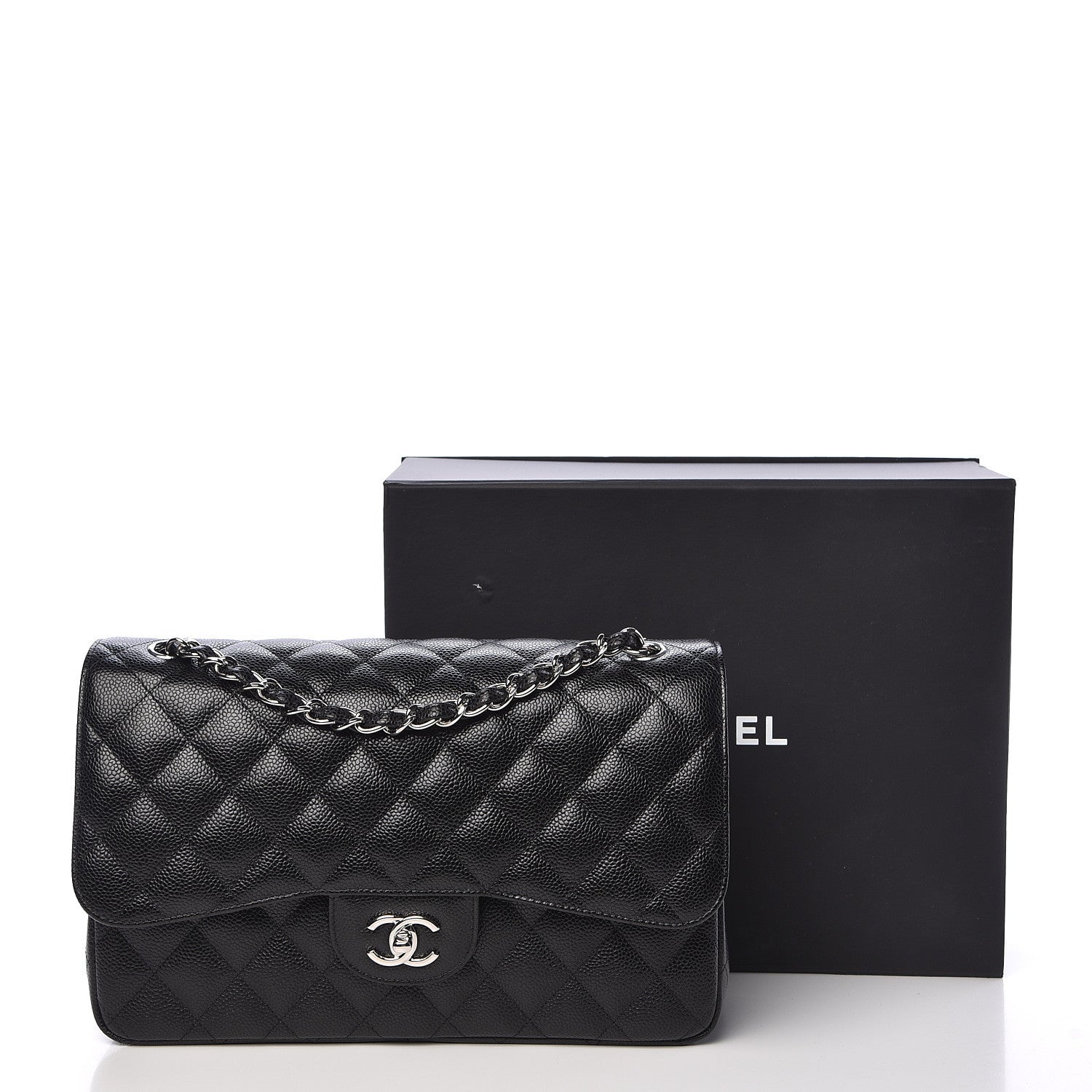 Chanel Caviar Quilted Jumbo Double Flap Black 11 of 11