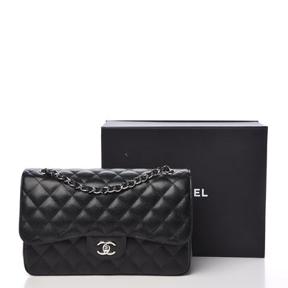 Chanel Caviar Quilted Jumbo Double Flap Black 11 of 11