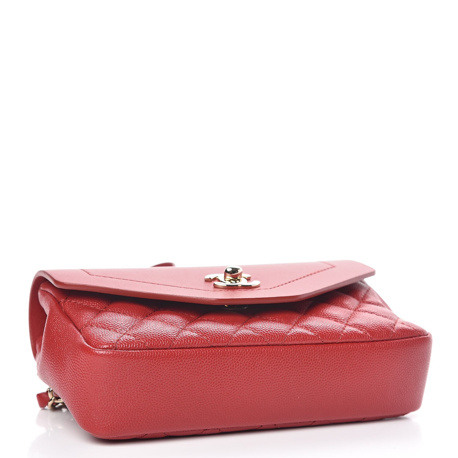 Chanel Caviar Quilted Flap Waist Bag Red 4 of 12