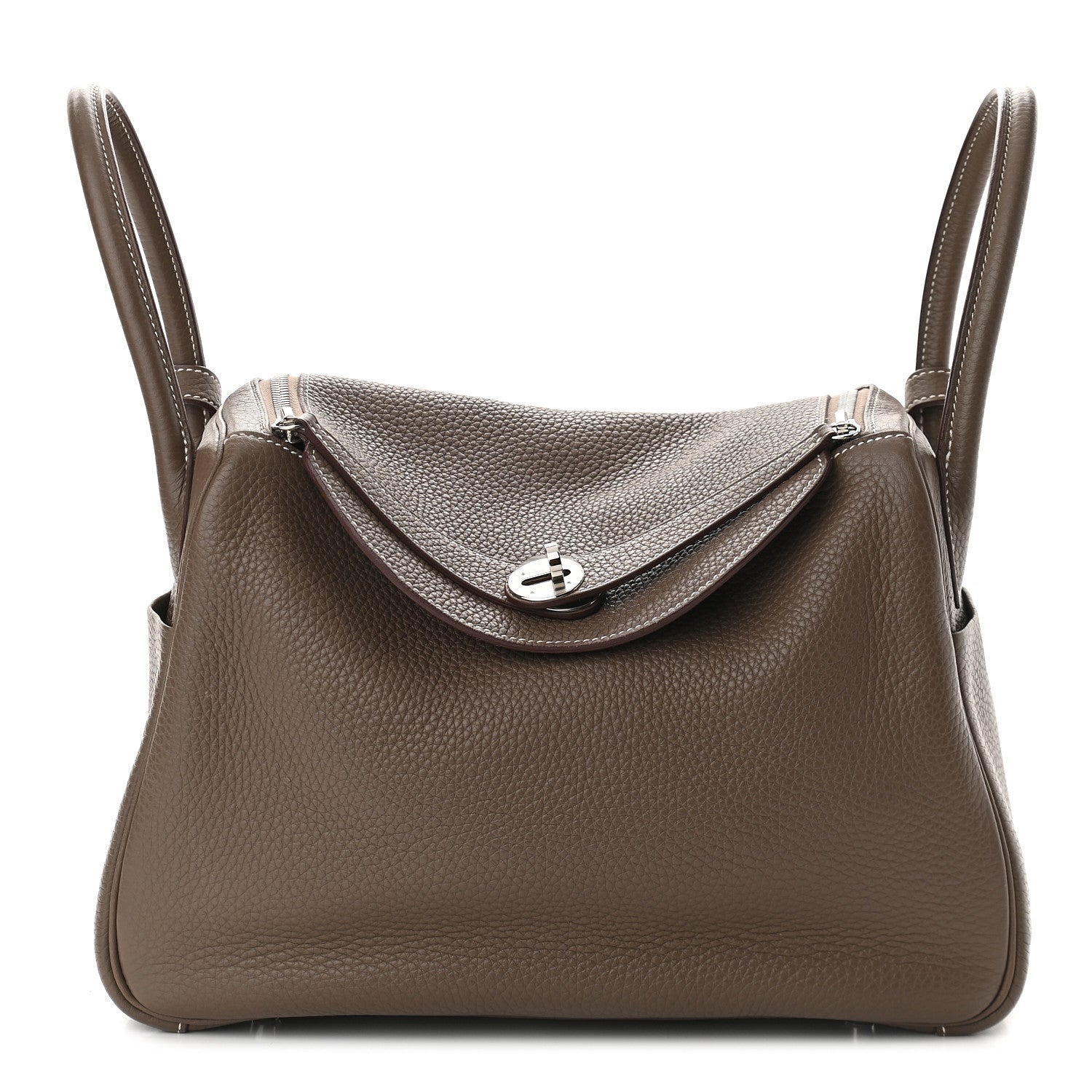Hermes Taurillon Clemence Lindy 30 Etoupe 1 of 9