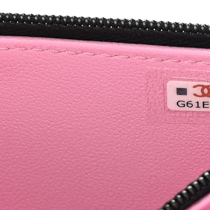 Chanel Lambskin Quilted Flap Phone Holder With Chain Black Lilac 8 of 15