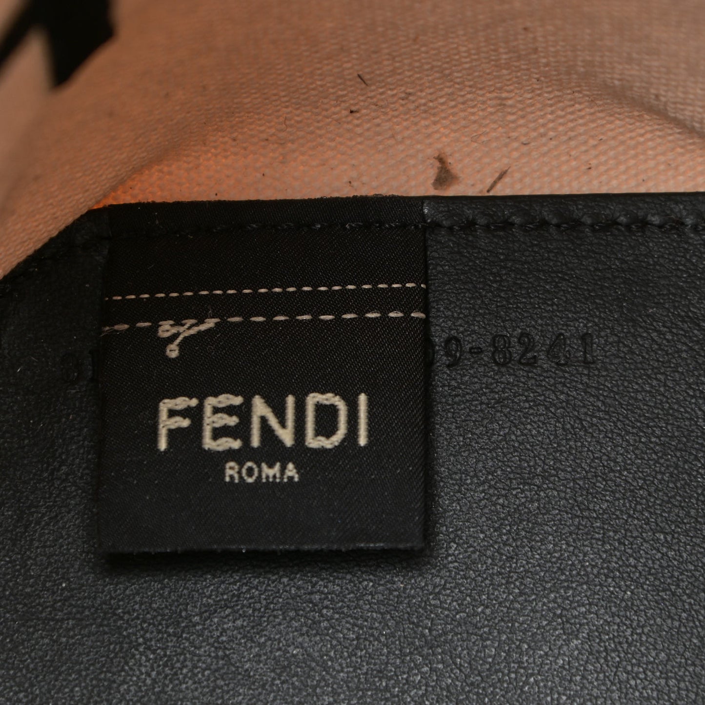 Canvas Vitello Grace F is Fendi Logo Embroidered Mini Mon Tresor Bucket Bag Grezzo Black
