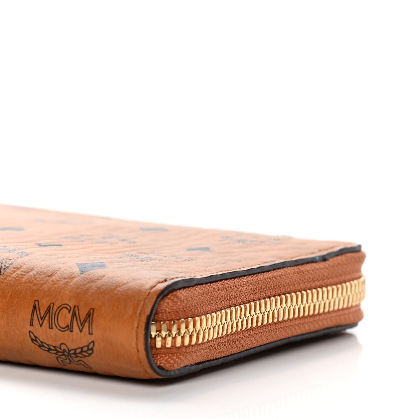 Visetos Large Zip Around Wallet Cognac