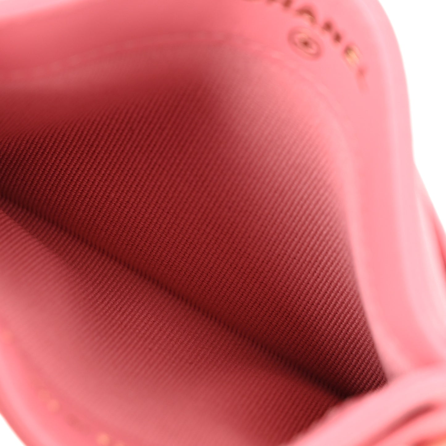 Caviar Quilted Card Holder Dark Pink