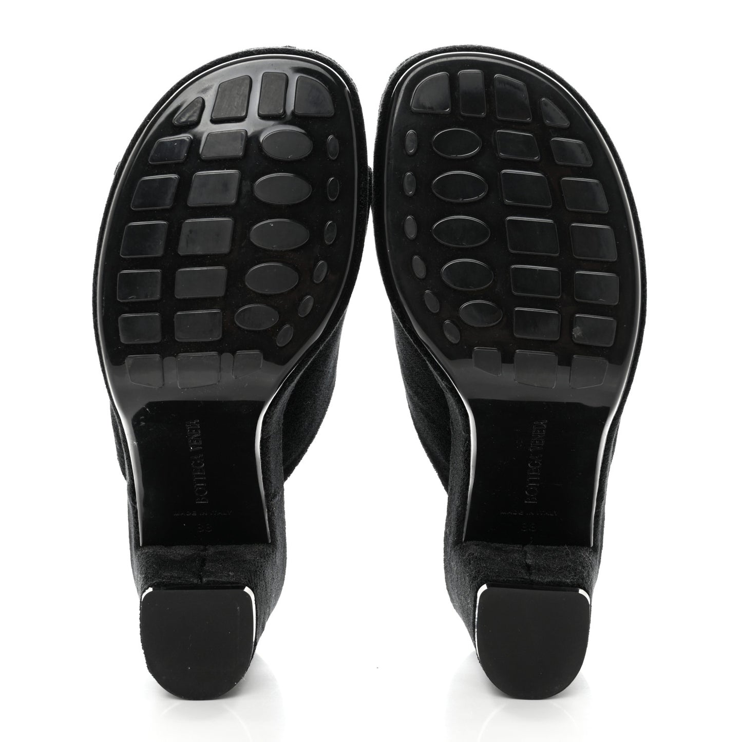 Velvet Gleam Mule Sandals 38 Black