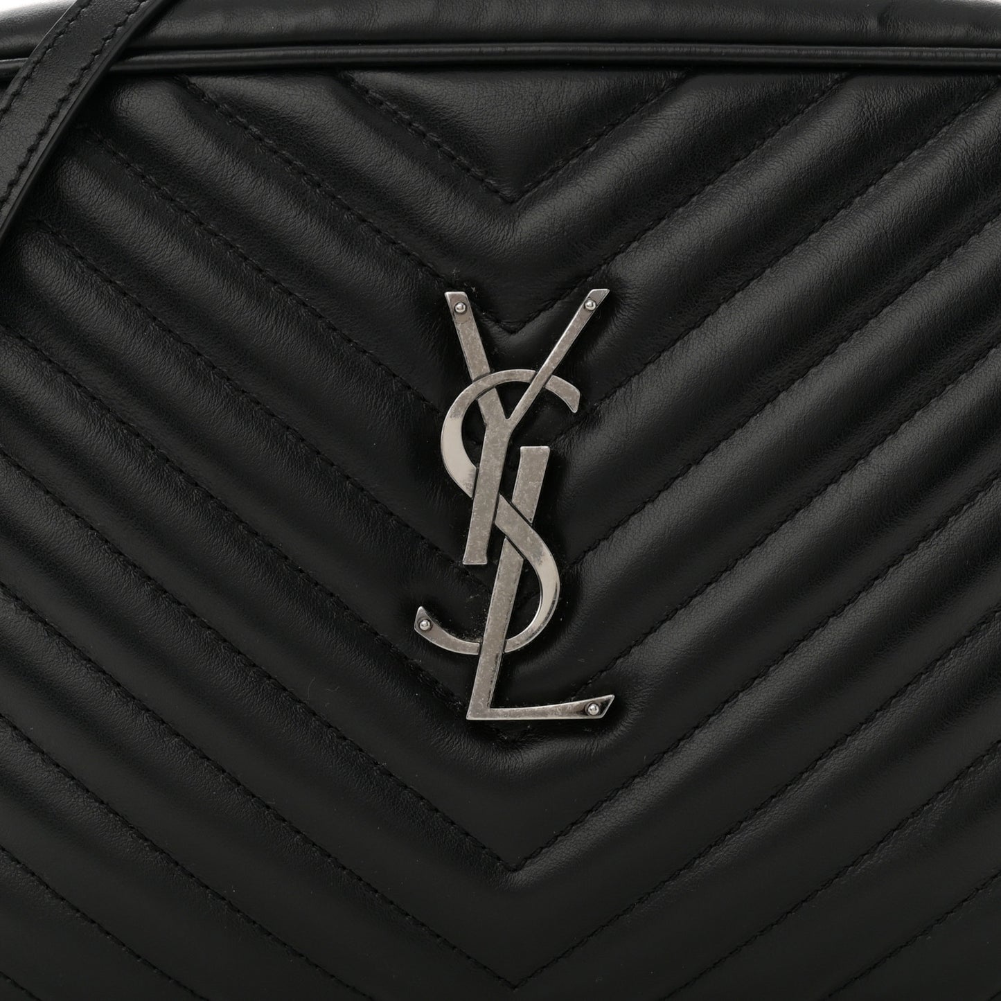 Calfskin Matelasse Monogram Lou Camera Bag Black