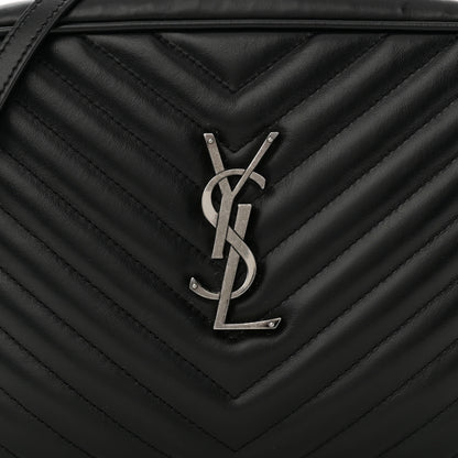 Saint Laurent Calfskin Matelasse Monogram Lou Camera Bag Black 8 of 17