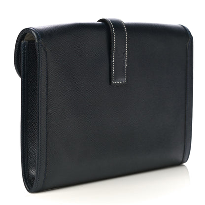 Hermes Courchevel Jige PM Clutch Indigo 3 of 9