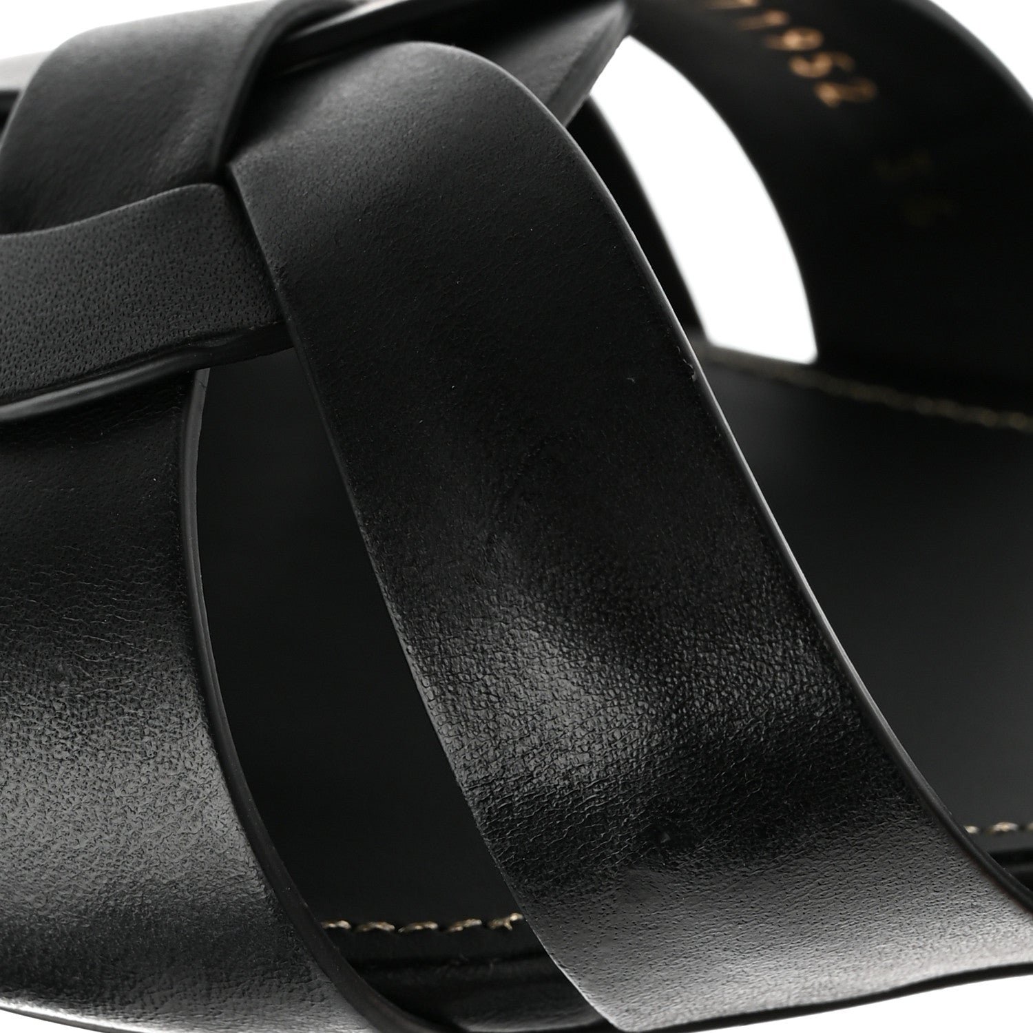 Saint Laurent Calfskin Nu Pied 05 Slide Sandals 36 Black 13 of 14