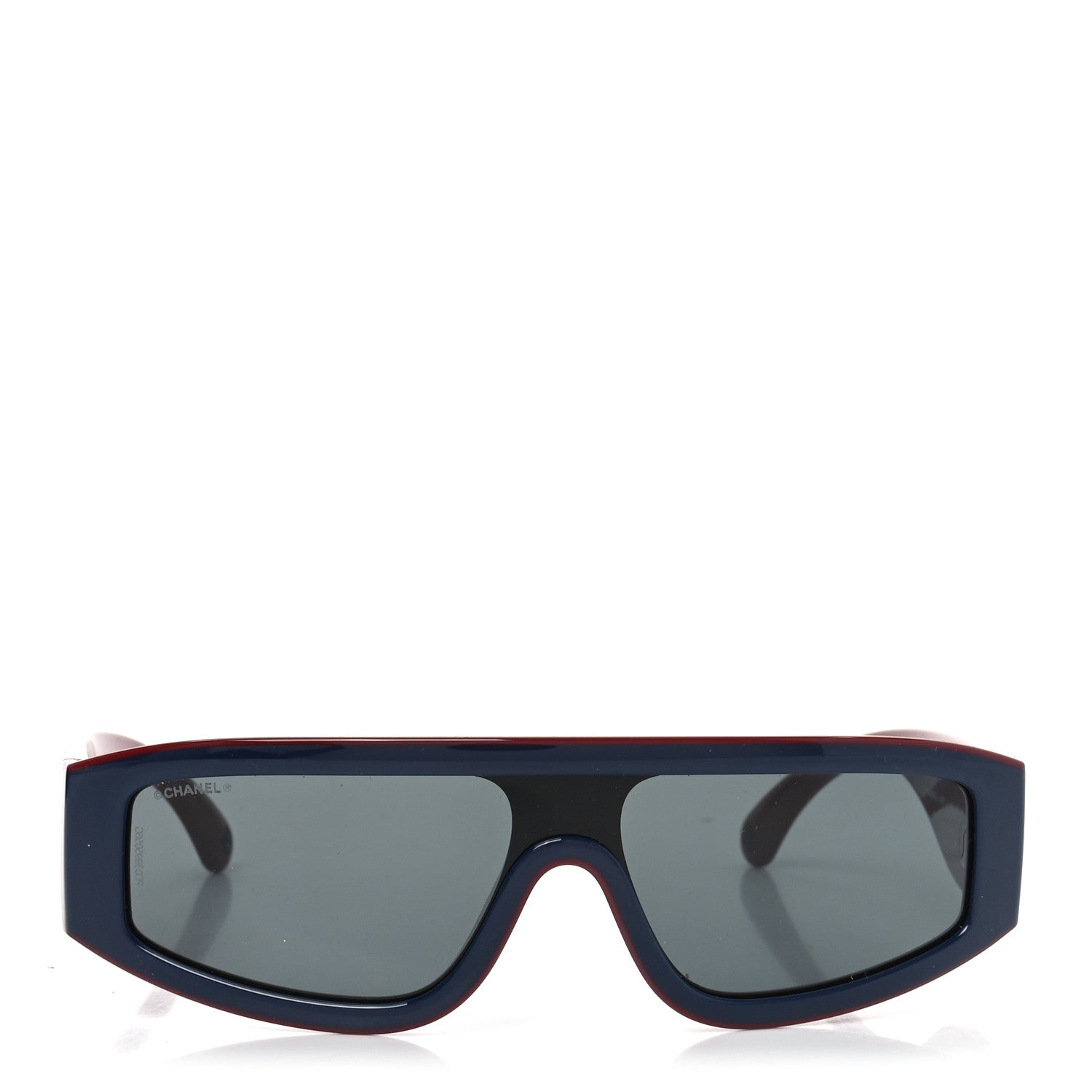 Chanel Acetate Cat Eye Sunglasses 6057 Red Blue 2 of 7