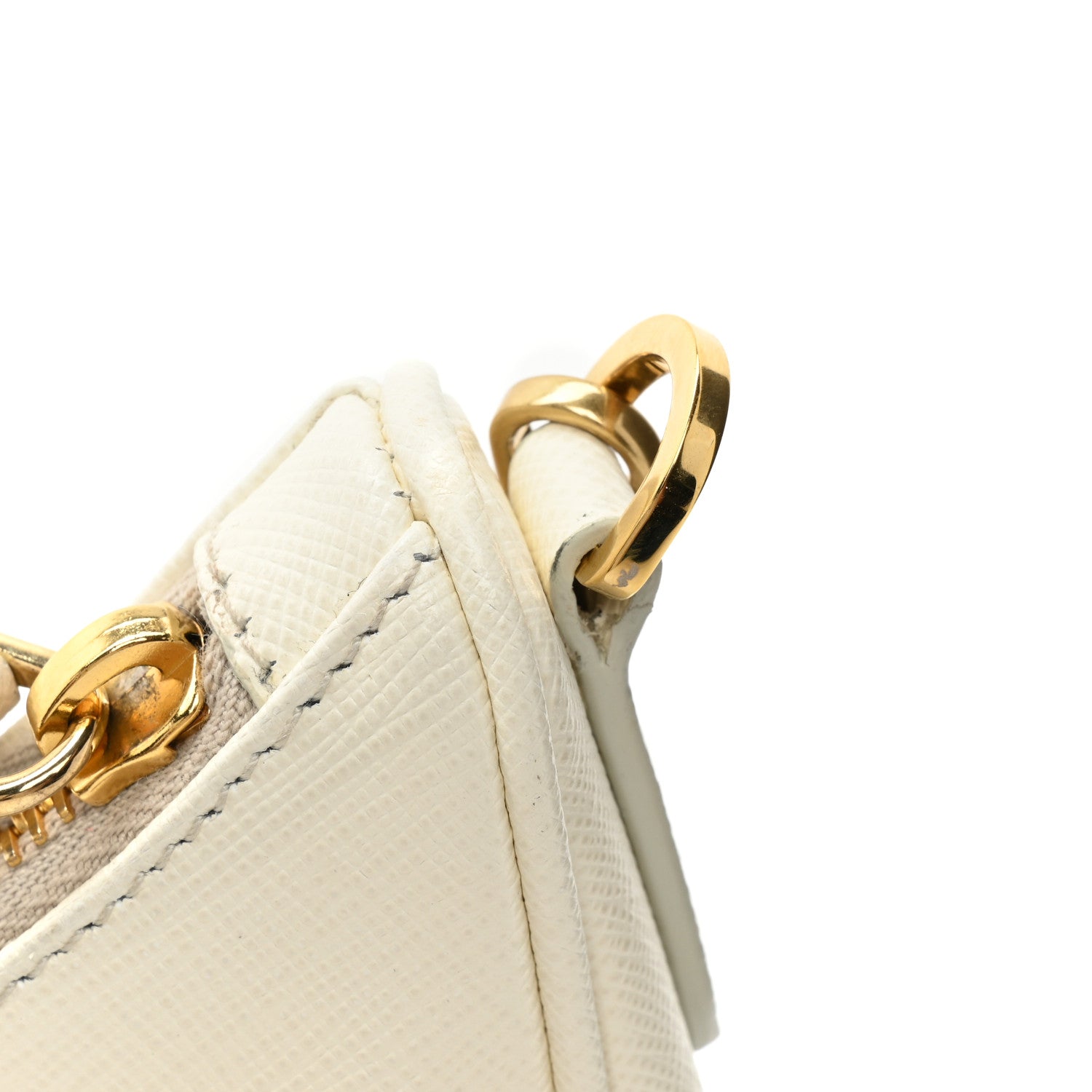 Prada Saffiano Lux Re-Edition 2005 Shoulder Bag White 11 of 12