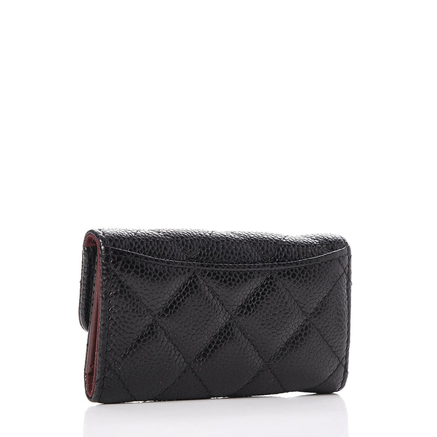 Caviar Quilted 6 Key Holder Black