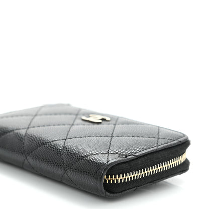 Chanel Caviar Quilted Zipped Key Holder Case Black 8 of 9