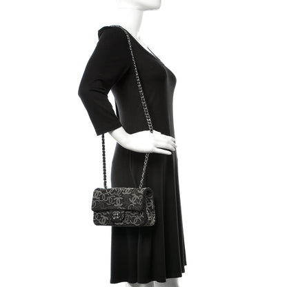 Chanel Canvas Studded Mini Rectangular Flap Black 2 of 10
