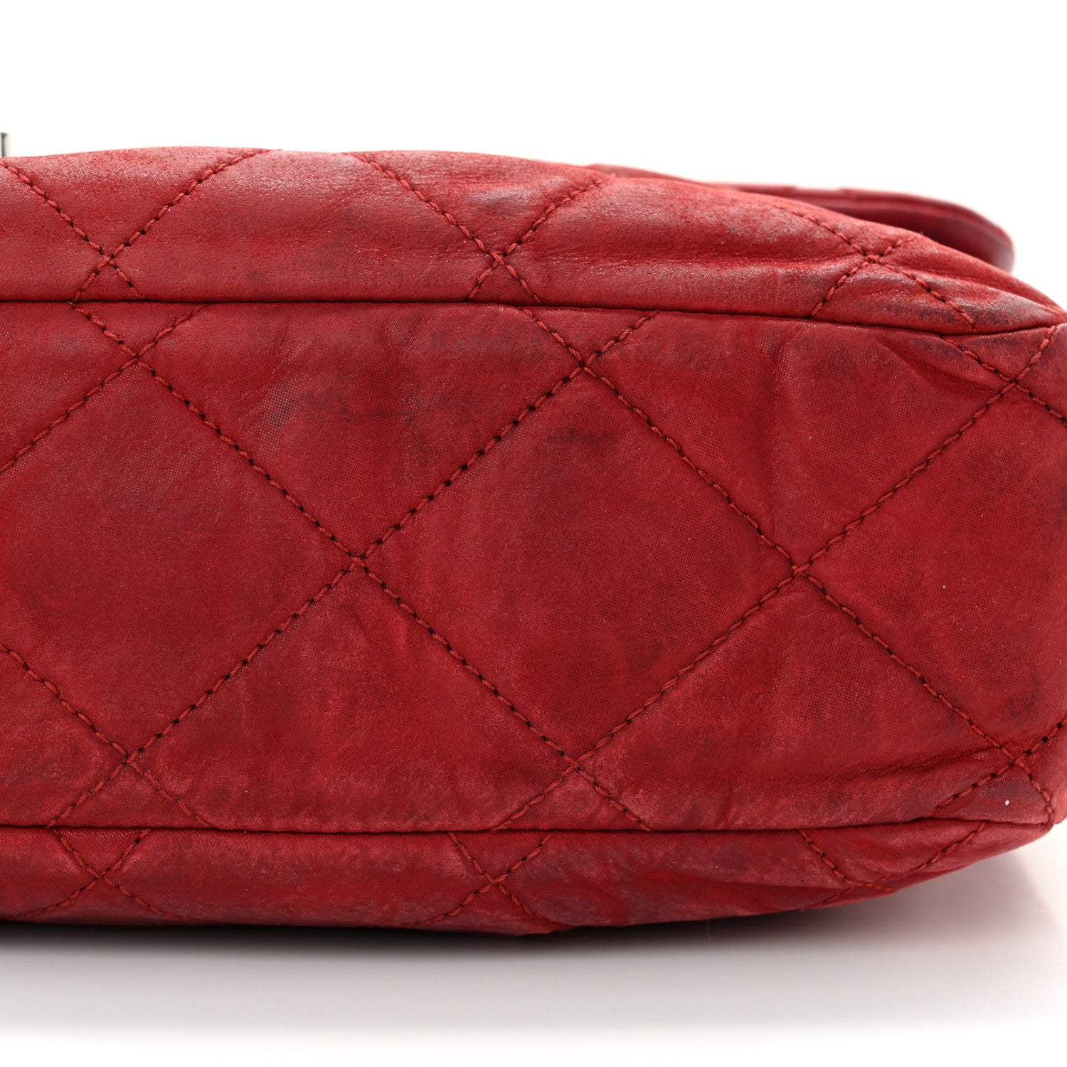 Chanel Iridescent Calfskin Large Chic Quilt Flap Red 15 of 15