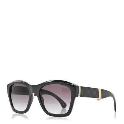 Chanel Acetate Metal Crystal Square Folding Sunglasses 6055-B Grey 1 of 9