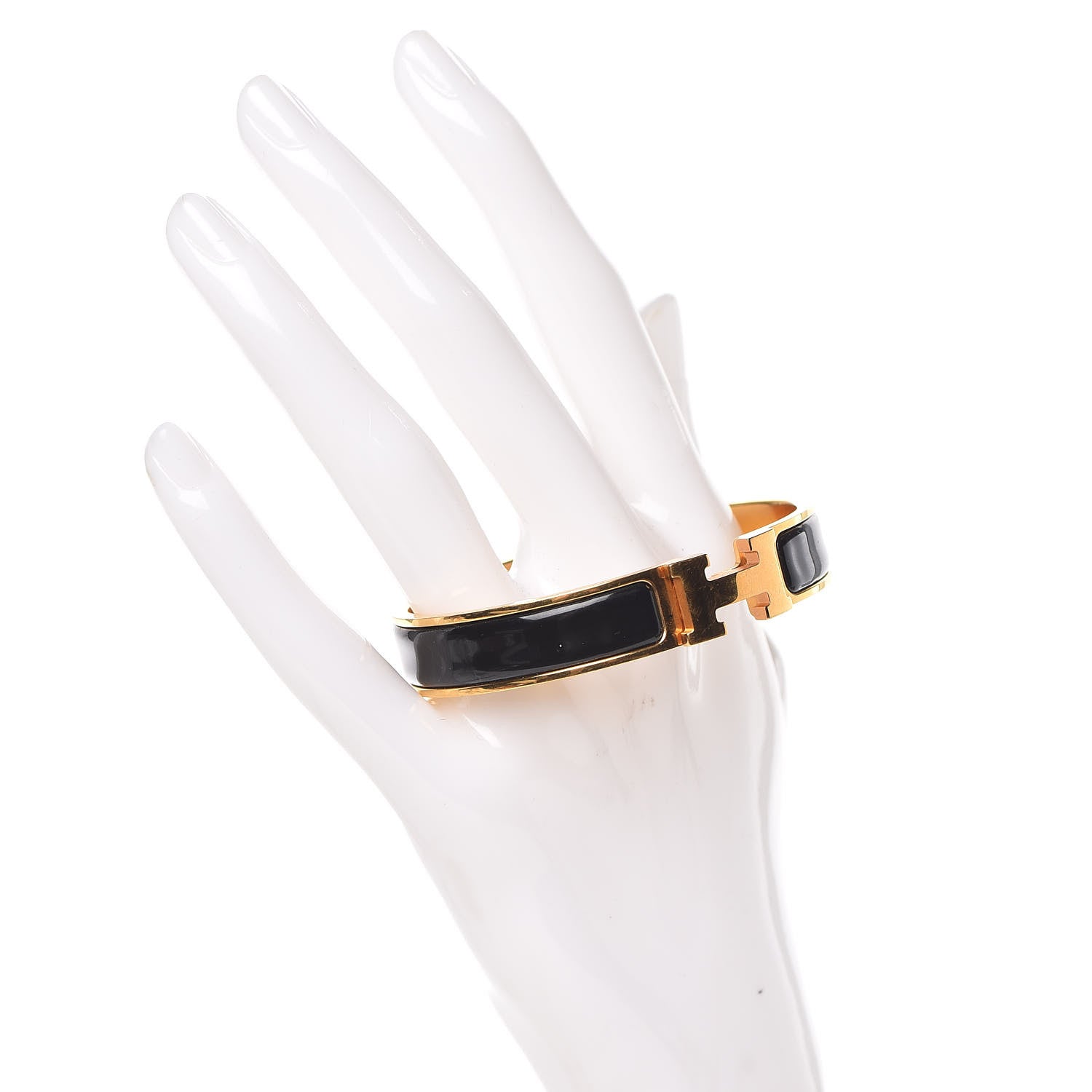 Hermes Enamel Narrow Clic Clac H Bracelet PM Black 2 of 4