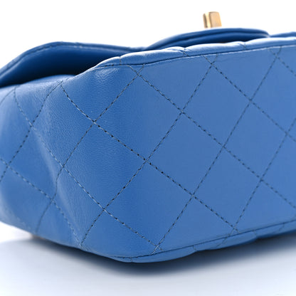 Chanel Lambskin Quilted Mini Square Flap Blue 9 of 12