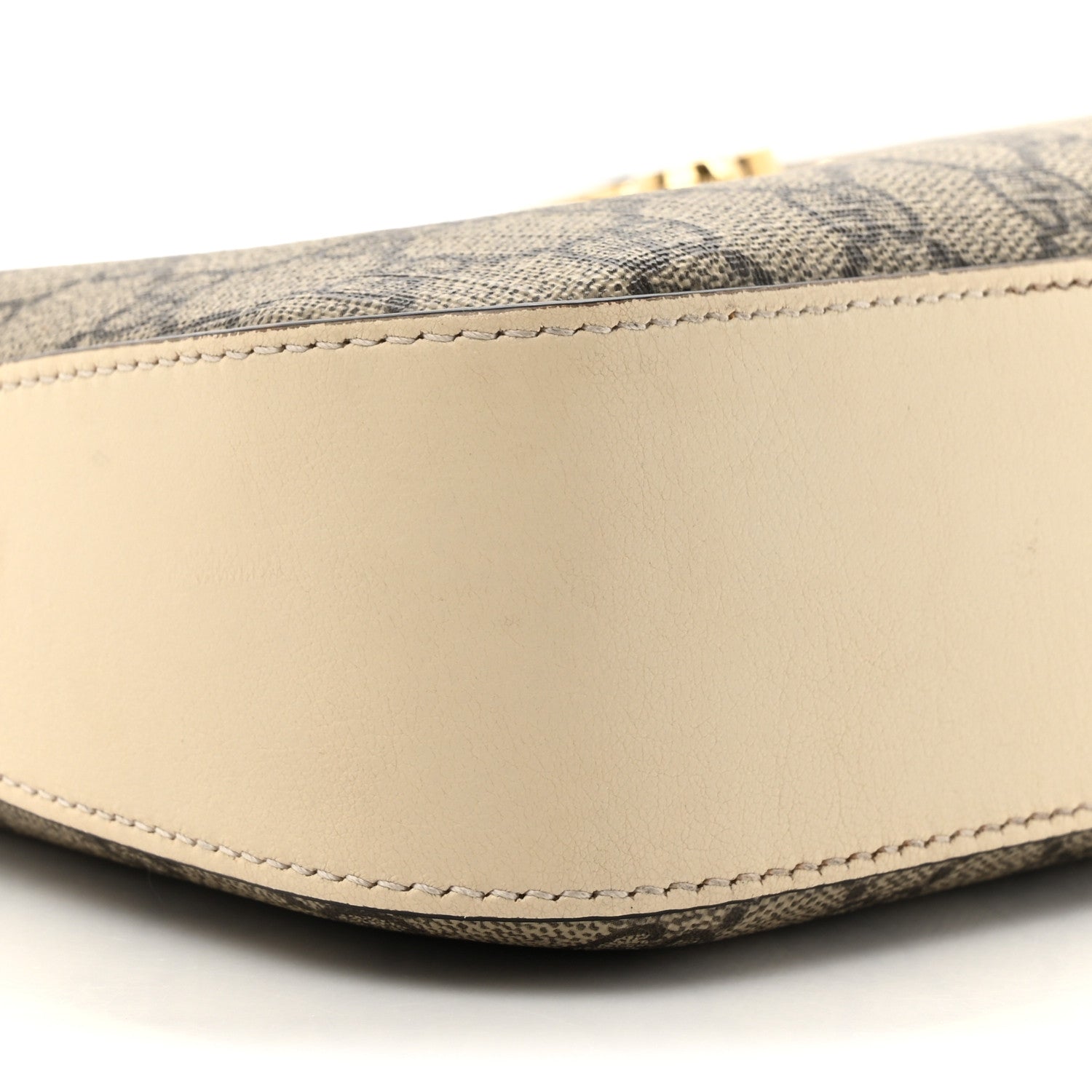 Gucci GG Supreme Monogram Moon Calfskin Medium Padlock Shoulder Bag Beige Ebony Mystic White 10 of 13