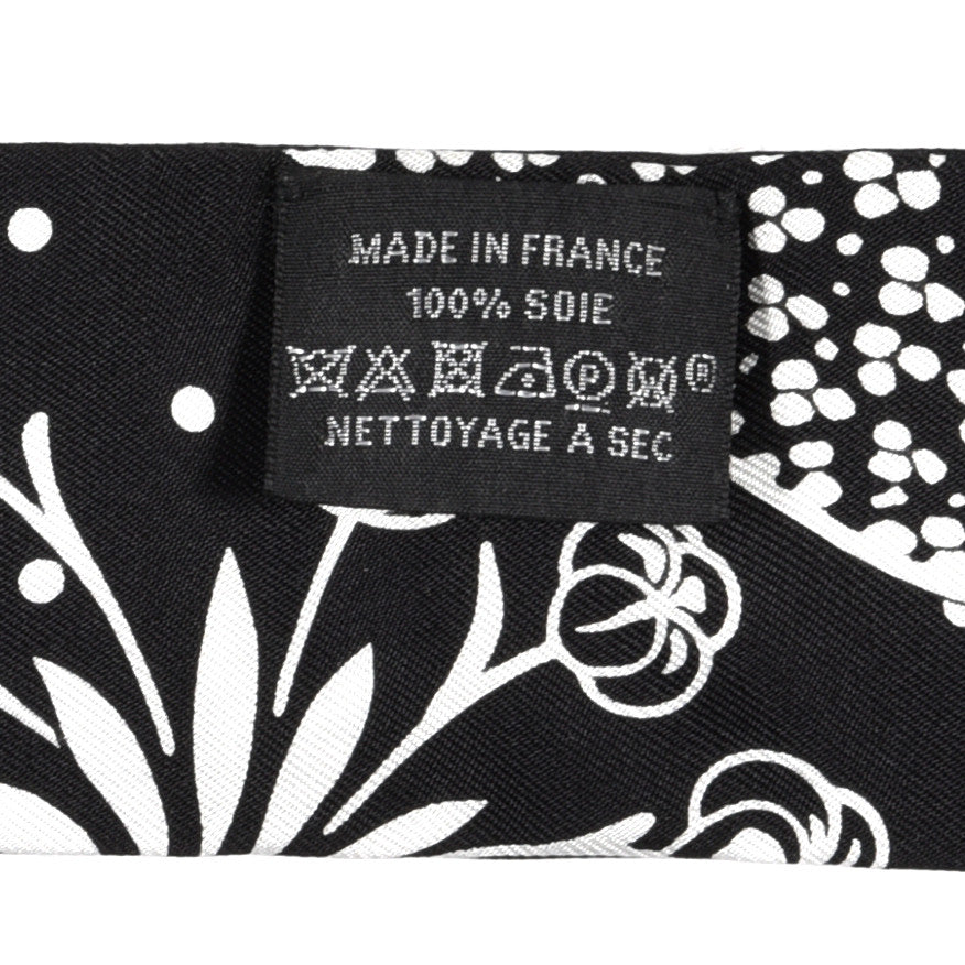 Silk Les Leopards Twilly Black White