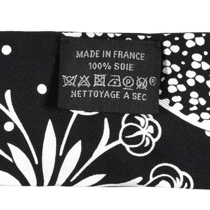 Hermes Silk Les Leopards Twilly Black White 4 of 4