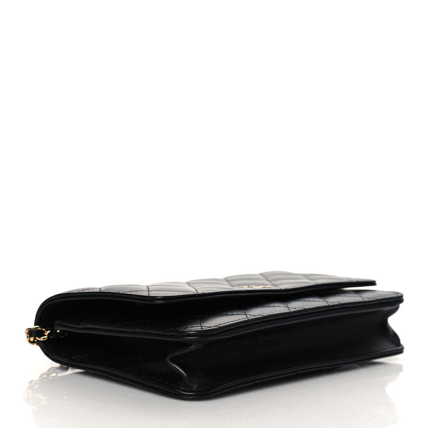 Chanel Lambskin Quilted Wallet On Chain WOC Black 4 of 11