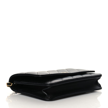 Chanel Lambskin Quilted Wallet On Chain WOC Black 4 of 11
