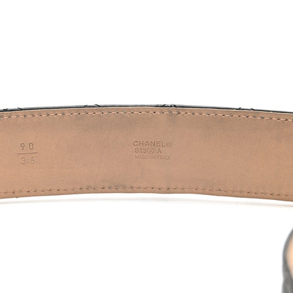 Chanel Lambskin Quilted CC Belt 90 36 Black 3 of 8
