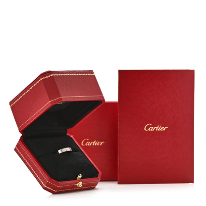 Cartier 18K White Gold 3.5mm LOVE Wedding Band Ring 49 4.75 5 of 5