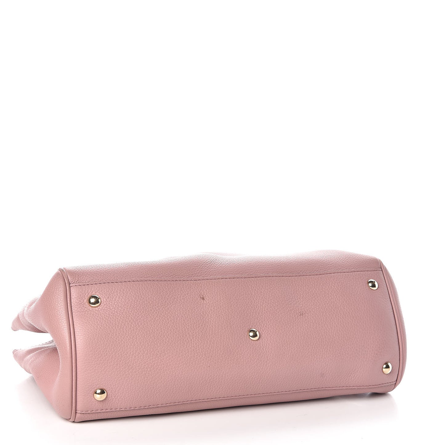 Pebbled Calfskin Medium Bamboo Shopper Tote Dark Cipria