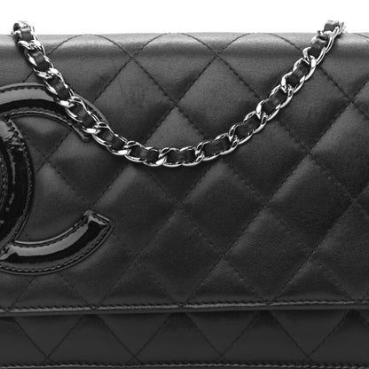 Chanel Calfskin Quilted Cambon Wallet On Chain WOC Black 9 of 19