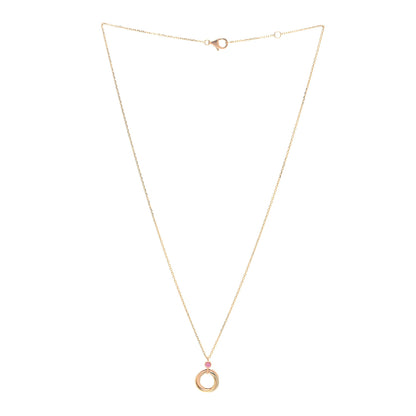 Cartier 18K Pink Yellow White Gold Pink Spinel Trinity Pendant Necklace 2 of 5