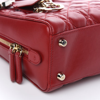 Christian Dior Lambskin Cannage Lily Tote Dark Red 6 of 9