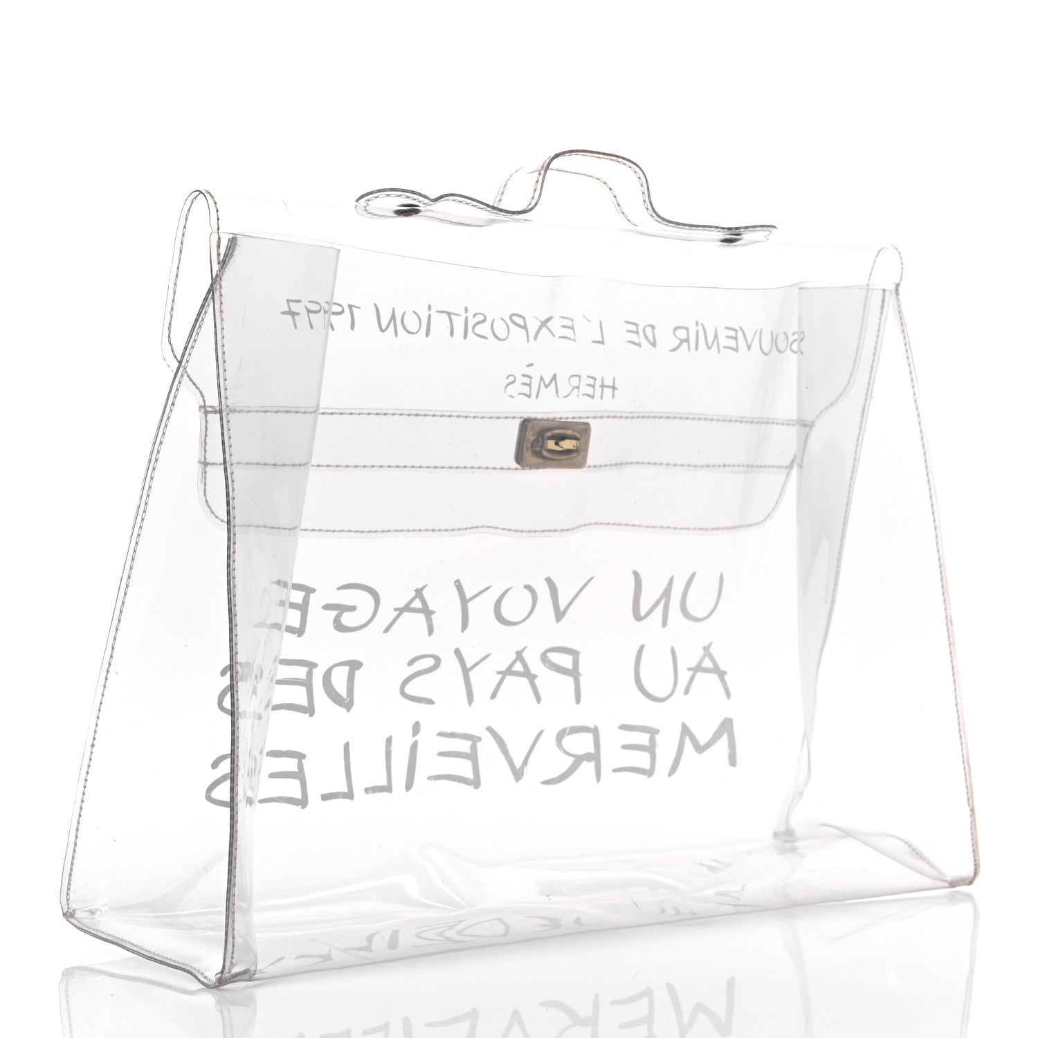 Hermes Vinyl Souvenir De L'Exposition Kelly Transparent 3 of 12