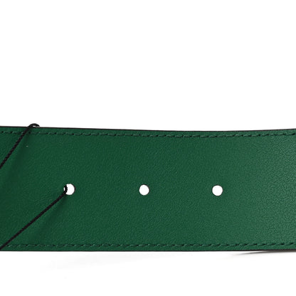 Gucci Calfskin Ceramic Glass Double G 40mm Belt 85 34 Emerald Multicolor 4 of 5
