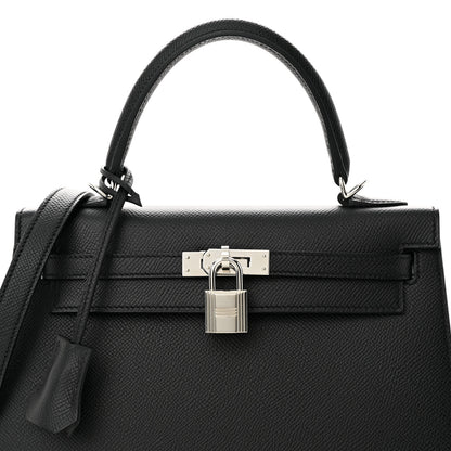 Hermes Epsom Kelly Sellier 25 Black 7 of 13