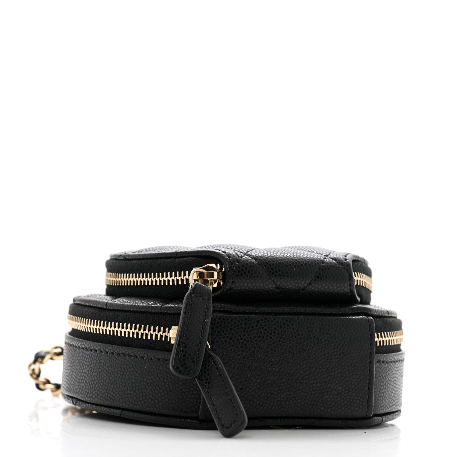 Chanel Caviar Quilted Round Coco Clutch With Chain Black 4 of 10