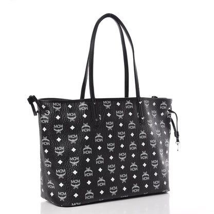 MCM Visetos Medium Reversible Shopper Tote Black 5 of 16