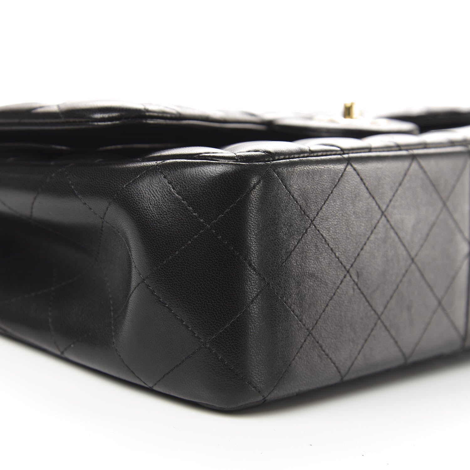 Chanel Lambskin Quilted Jumbo Double Flap Black 12 of 14