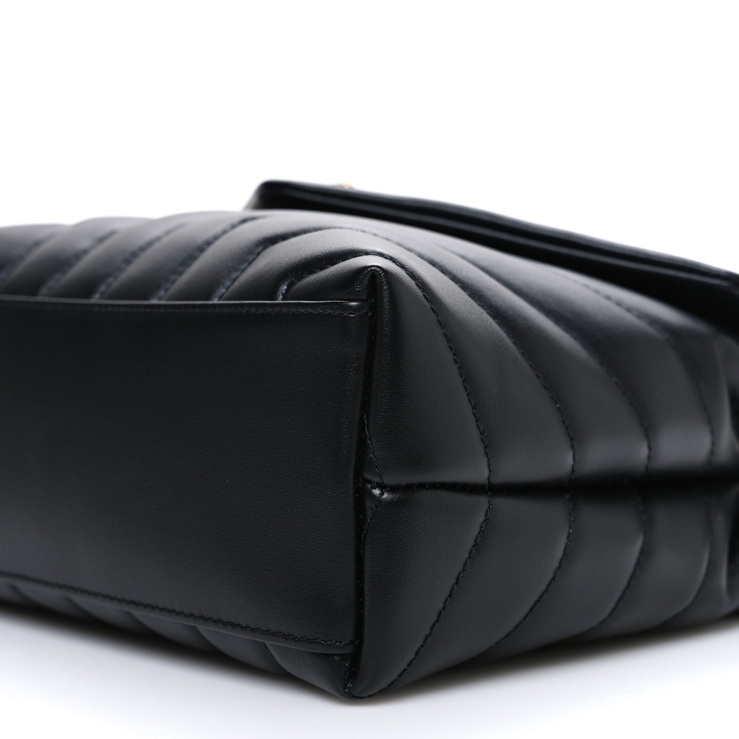 Saint Laurent Calfskin Y Quilted Monogram Small Loulou Chain Satchel Black 10 of 10